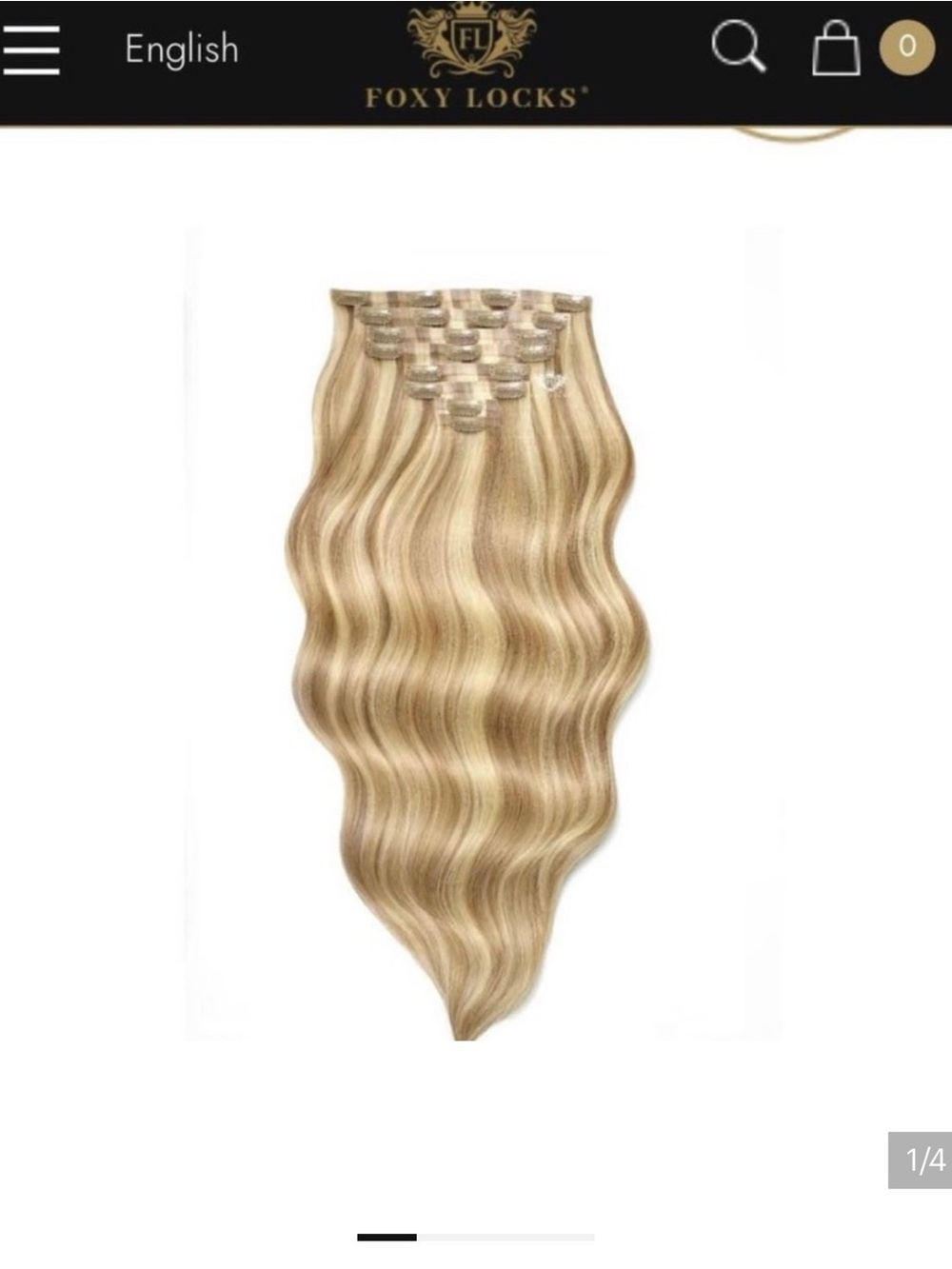 Foxy Locks Remy Hair Blonde Clip-In Hair Extensions - Latte Blonde